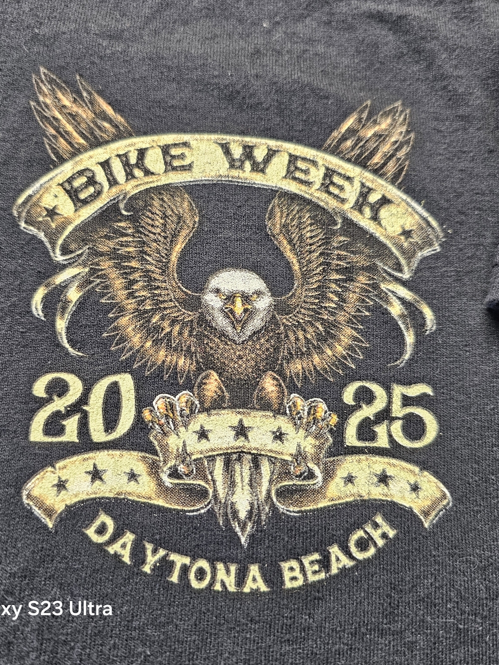 Daytona Beach Bike Week 2025 Eagle Graphic Crewneck Sweater - Black